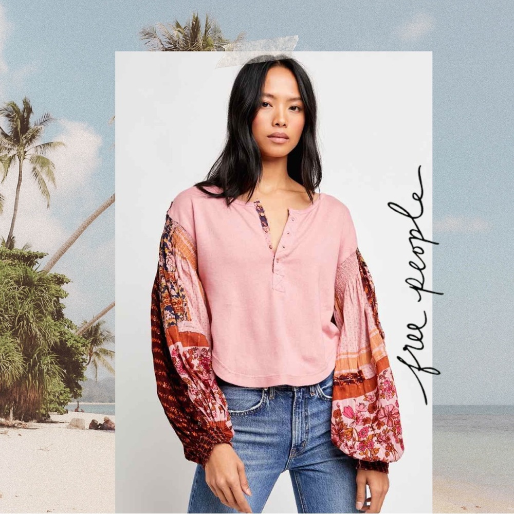 🌟Free People Women’s Top - Light Magic Henley🌟